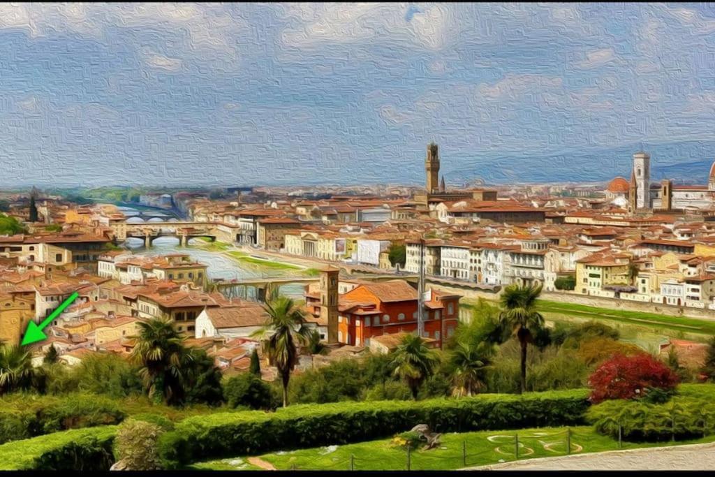 Monica Appartamento Con Giardino Al Ponte Vecchio Florens Exteriör bild
